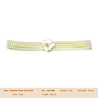 Imitation Pearl Chain Belt